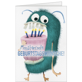 Geburtstagskarte Monster. Hier online kaufen