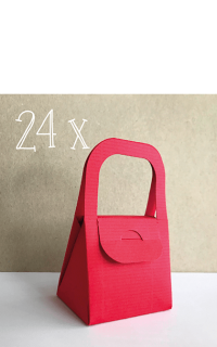 24 Mini Paper Bags Adventskalender Rot
