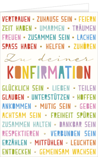 Glückwunschkarte Konfirmation