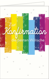 Konfirmationskarte bunt