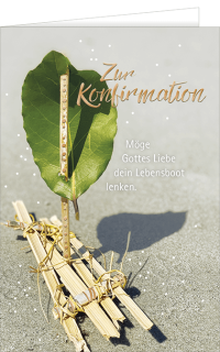 Konfirmationskarte Lebensboot