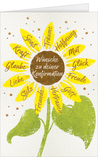 Konfirmationskarte Sonnenblume