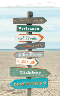 Konfirmationskarte beste Wünsche