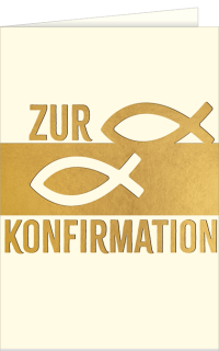 Konfirmationskarte Gold