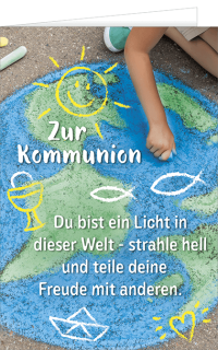 Glückwunschkarte Kommunion - Kreide