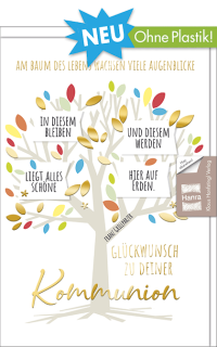 Kommunionskarte Baum des Lebens