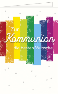 Kommunionskarte bunt