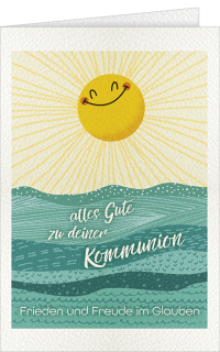 Kommunionskarte Sonne und Meer