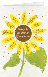 Kommunionskarte Sonnenblume