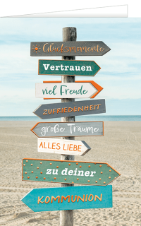 Kommunionkarte beste Wünsche