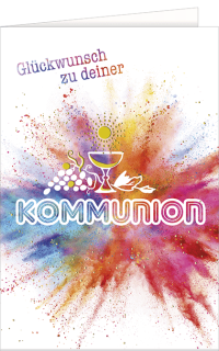Gl&uuml;ckwunschkarte Erstkommunion