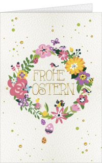 Osterkarte Frühlingsblumen