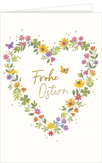 Osterkarte Bluemnherz