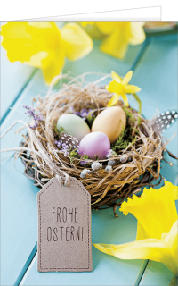 Osterkarte Frohe Ostern