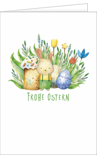 Osterkarte Hase Illustration