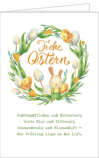 Osterkarte Fr&uuml;hling liegt in der Luft