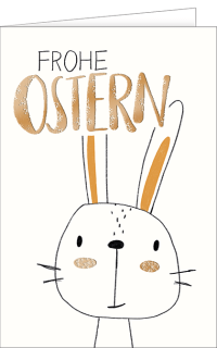 Osterkarte Hasengesicht