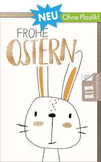 Osterkarte Hasengesicht