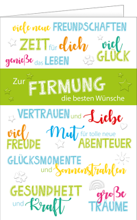 Firmungskarte beste Wünsche