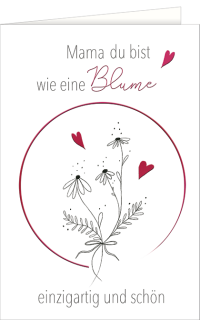 Muttertagskarte Blumenzeichnung