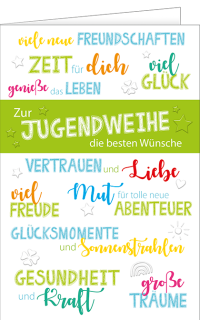 Jugenweihekarte Glückwünsche