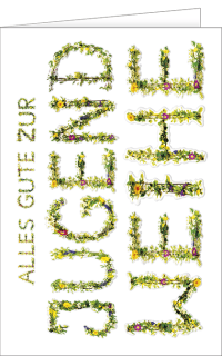 Jugenweihekarte Wiesenblumen