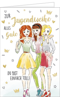 Jugendweihekarte Girls