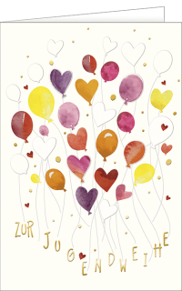 Jugendweihekarte Luftballons