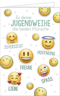 Jugendweihekarte Smileys