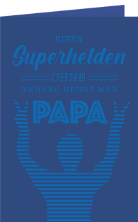 Vatertagskarte f&uuml;r einen Superhelden