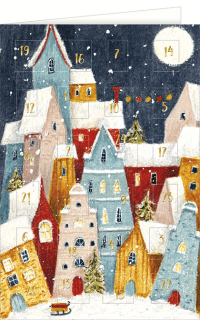 Adventskalender weihnachtliche Stadt