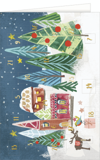 Adventskalender weihnachtliche Kirche