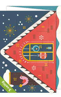 Adventskalender 3-teilig Häuschen