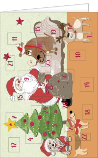 Adventskalenderkarte Hunde