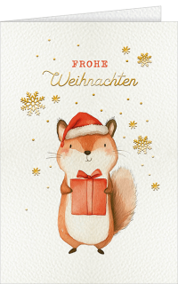 Weihnachtskarte Eichhörnchen