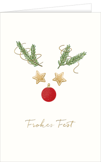 Weihnachtskarte Rentier