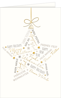 Weihnachtskarte „Weltweite Weihnachtsgrüße“