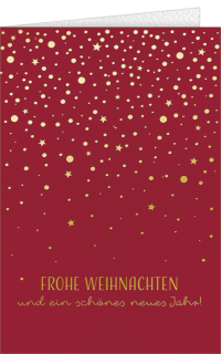 Weihnachtskarte Sternenstaub