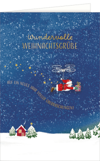 Weihnachtskarte Weihnachtsmann 