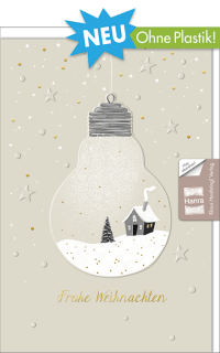 Weihnachtskarte Schneekugel