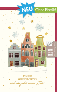 Weihnachtskarte Altstadt-Silhouette