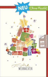 Weihnachtskarte Geschenk-Baum