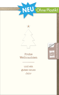 Weihnachtskarte ohne Plastik - Tannenbaum