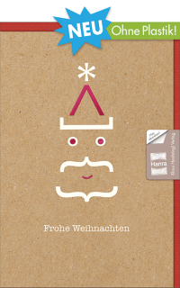 Weihnachtskarte ohne Plastik Weihnachtsmann
