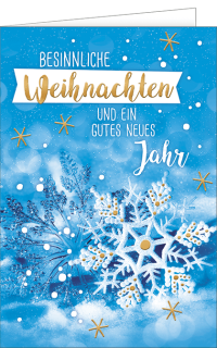 Weihnachtskarte Schneeflocke