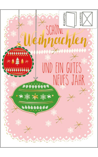 Weihnachtskarten Christbaumkugeln