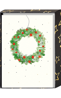 Weihnachtskartenbox Beeren und Zweige