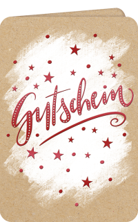 Weihnachtsgutschein rote Sternchen