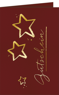 Weihnachtliche Gutscheinkarte mit  Stern