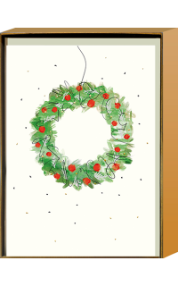 Weihnachtskartenbox Beeren und Zweige